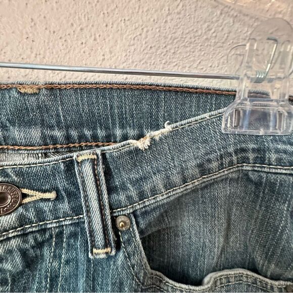 Levi’s Womens Blue Denim Jeans Boho Distressed Cowgirl Size 30 x 29 - Picture 5 of 14